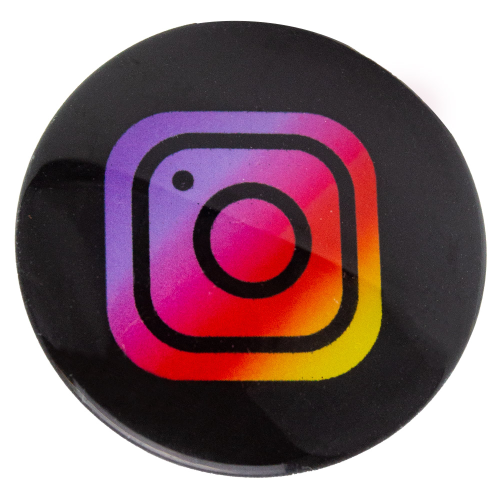 Держатель для телефона Glass Logo (Instagram / Черный)