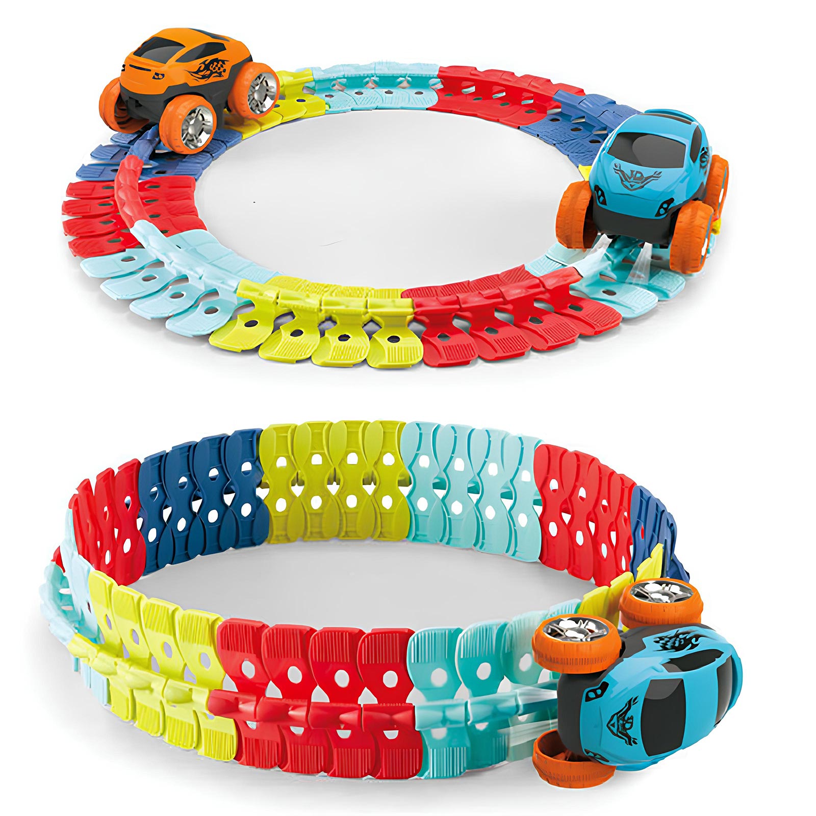 Интерактивный трек с инерционной машинкой SHT 088 Changeable Trak (46pcs/1CAR) (Colorful)