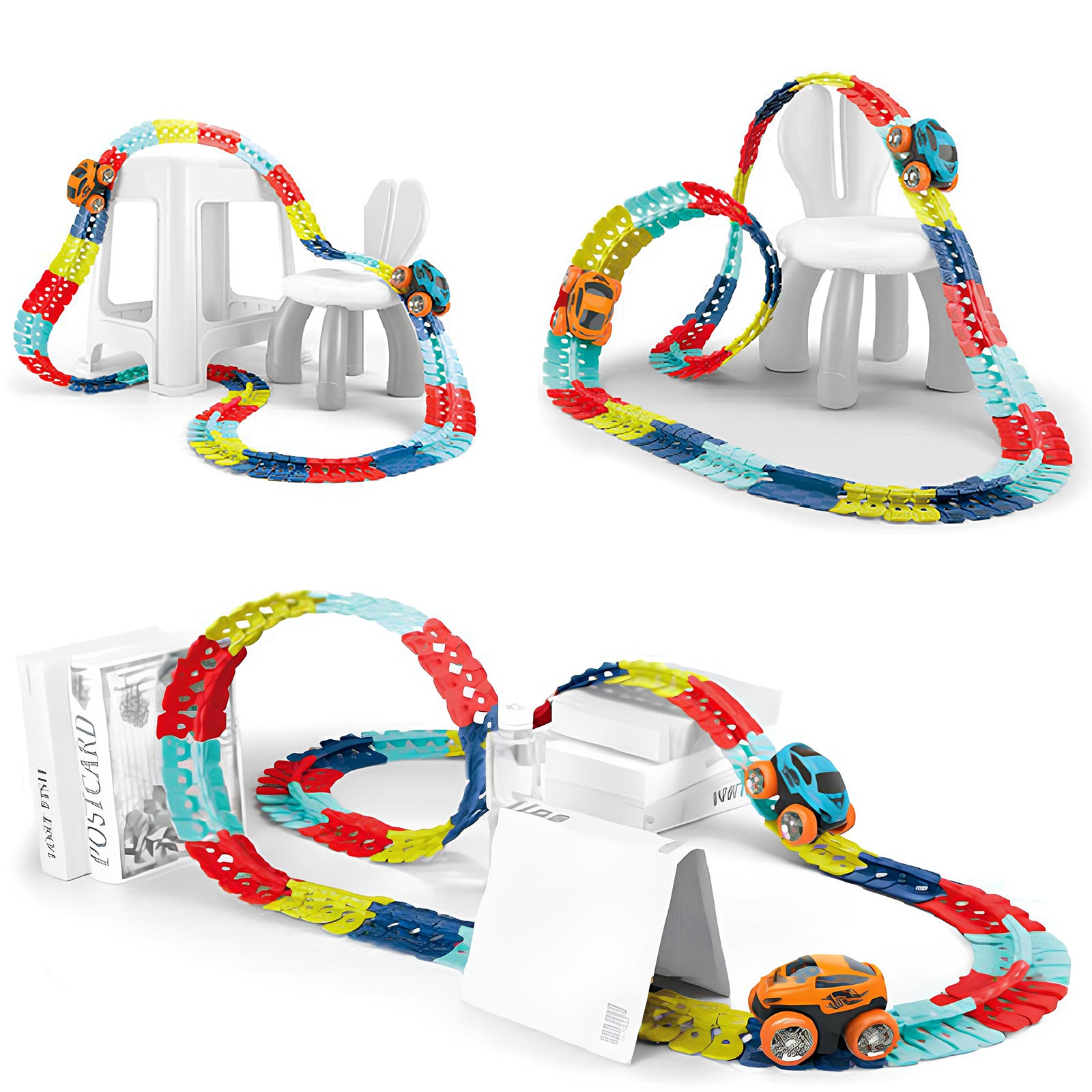 Интерактивный трек с инерционной машинкой SHT 388 Changeable Trak (184pcs/1CAR) (Colorful)