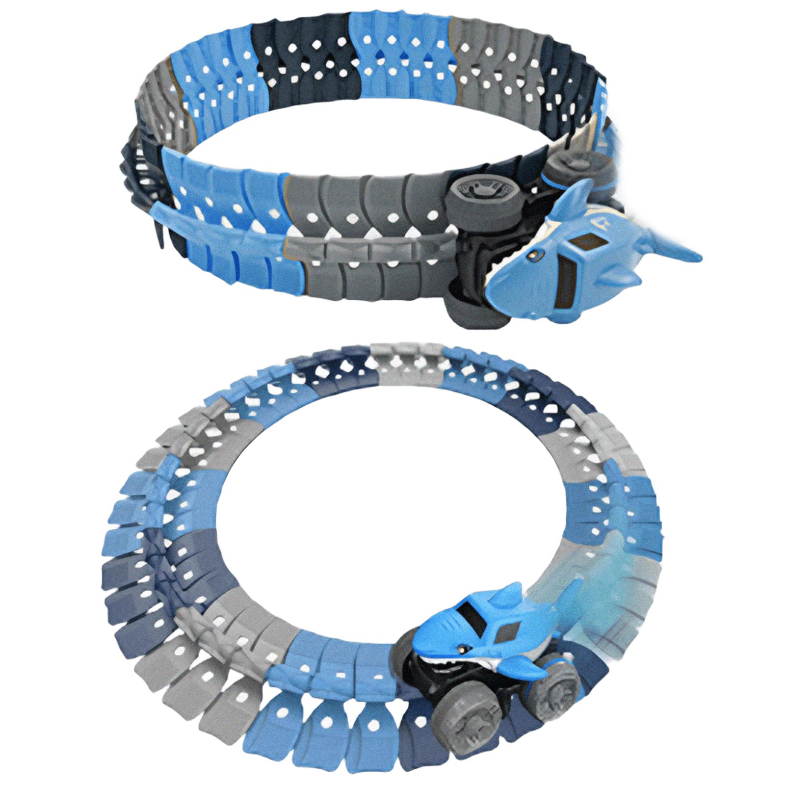 Интерактивный трек с инерционной машинкой SHT 5510-4 Shark Trak (46pcs/1CAR) (Blue)