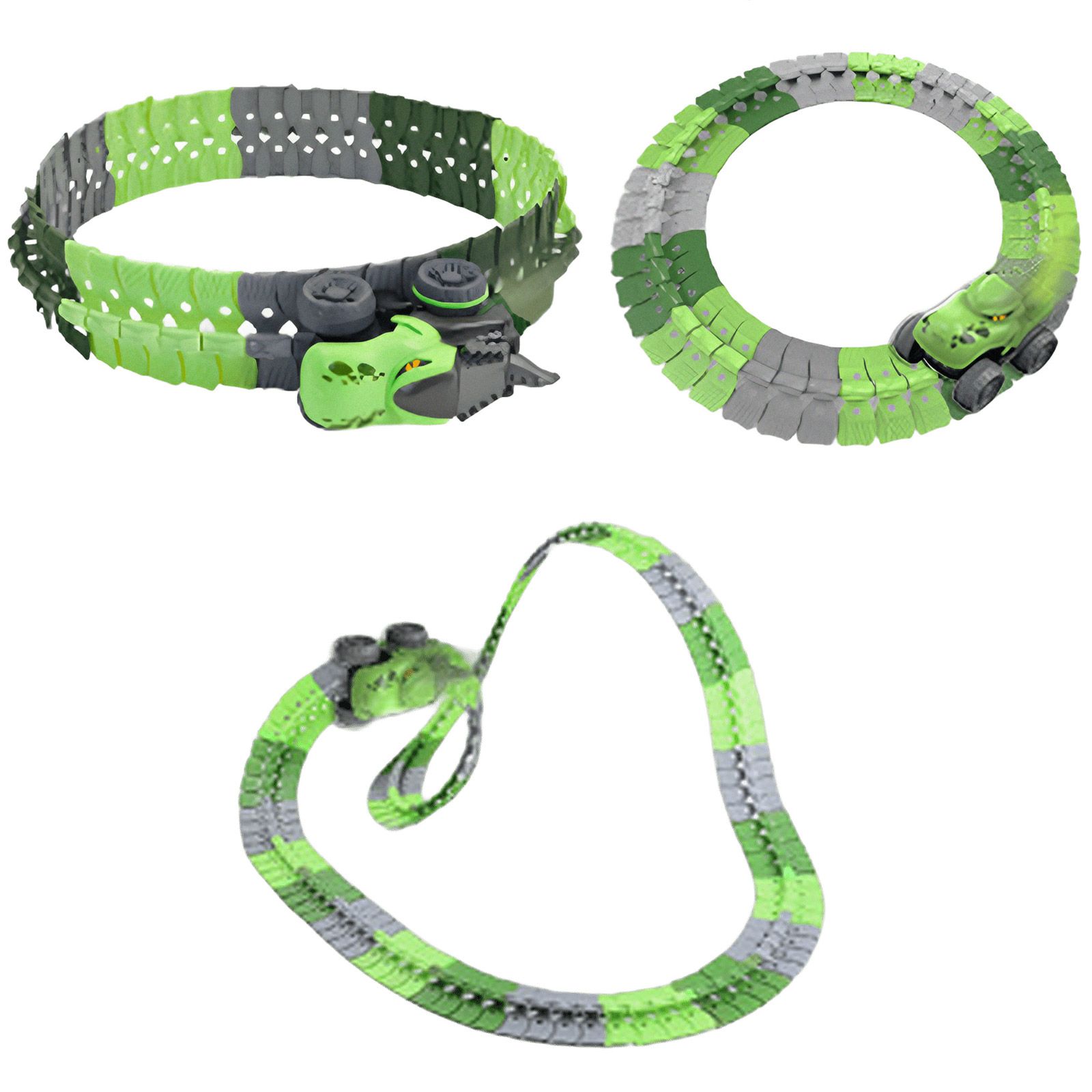Интерактивный трек с инерционной машинкой SHT 5510-7 Dino Trak (92pcs/1CAR) (Green)