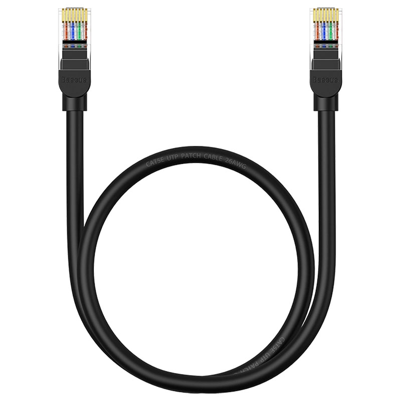Кабель Baseus High Speed CAT5 Gigabit Ethernet Cable (Round Cable) 1.5m Cluster (B00133206111-02) (Black)