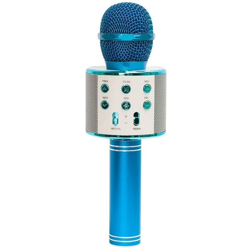 Караоке Микрофон-колонка WS858 (Blue)