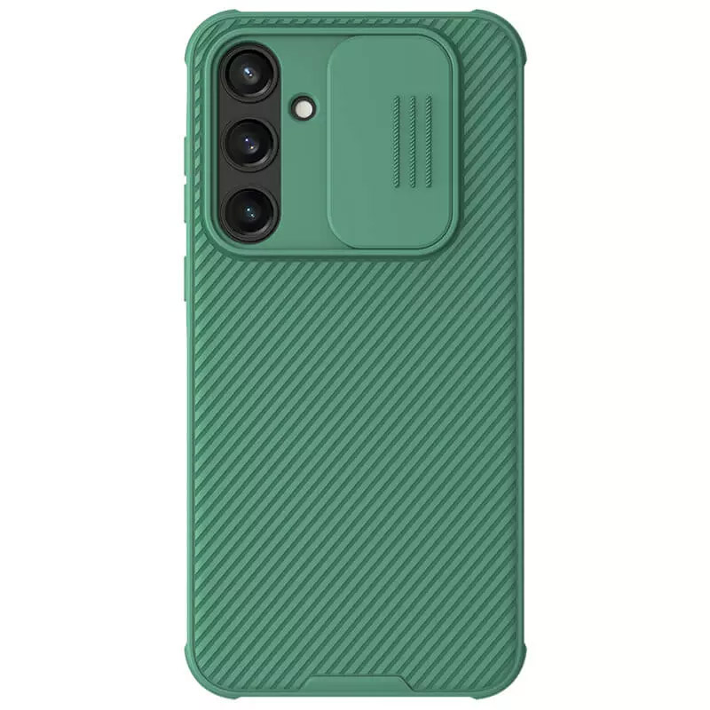 Карбоновая накладка Nillkin CamShield Pro для Samsung Galaxy A55 (Deep Green)