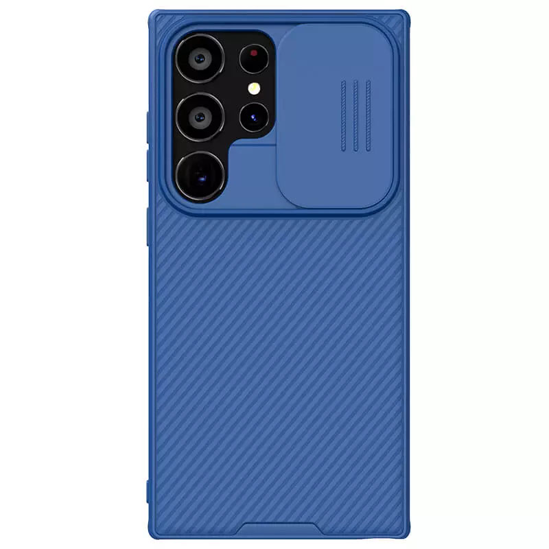 Карбоновая накладка Nillkin CamShield Pro для Samsung Galaxy S24 Ultra (Blue)