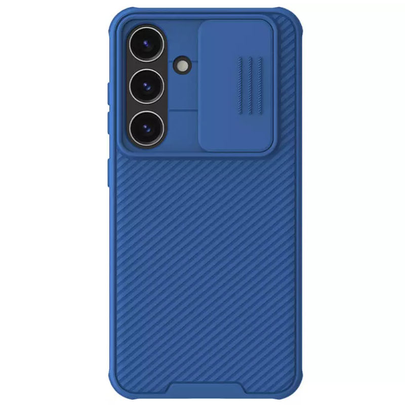 Карбоновая накладка Nillkin CamShield Pro для Samsung Galaxy S24+ (Blue)