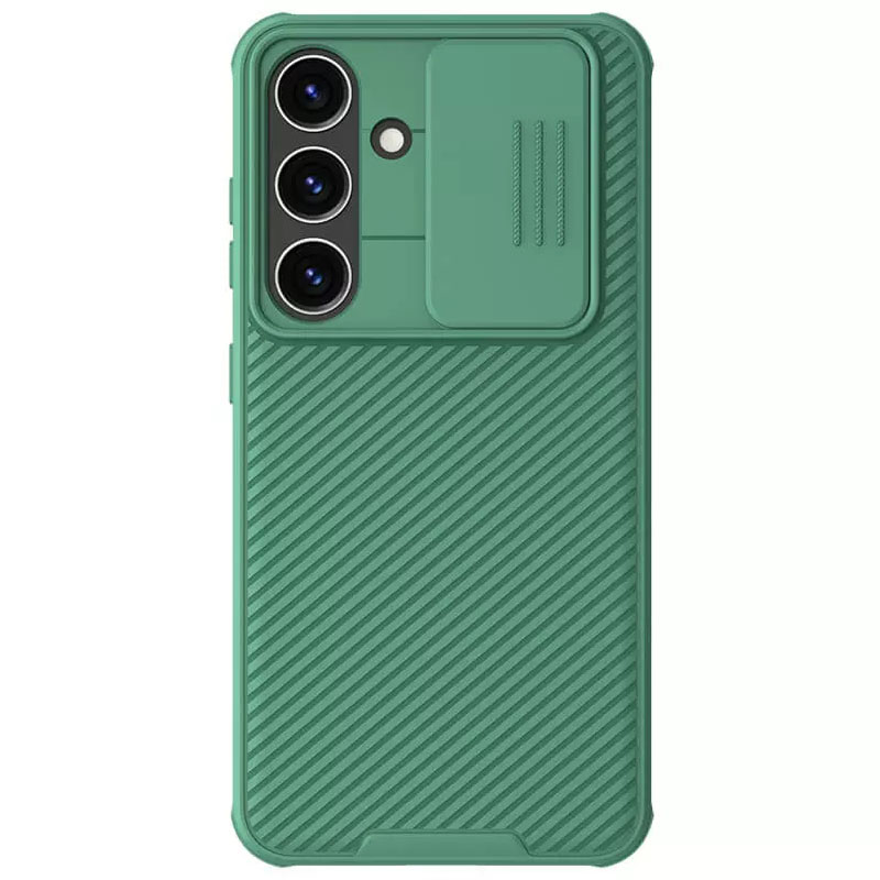 Карбоновая накладка Nillkin CamShield Pro для Samsung Galaxy S24+ (Deep Green)