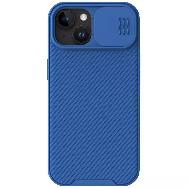 Карбонова накладка Nillkin CamShield Pro Magnetic для Apple iPhone 15 (6.1") (Blue)