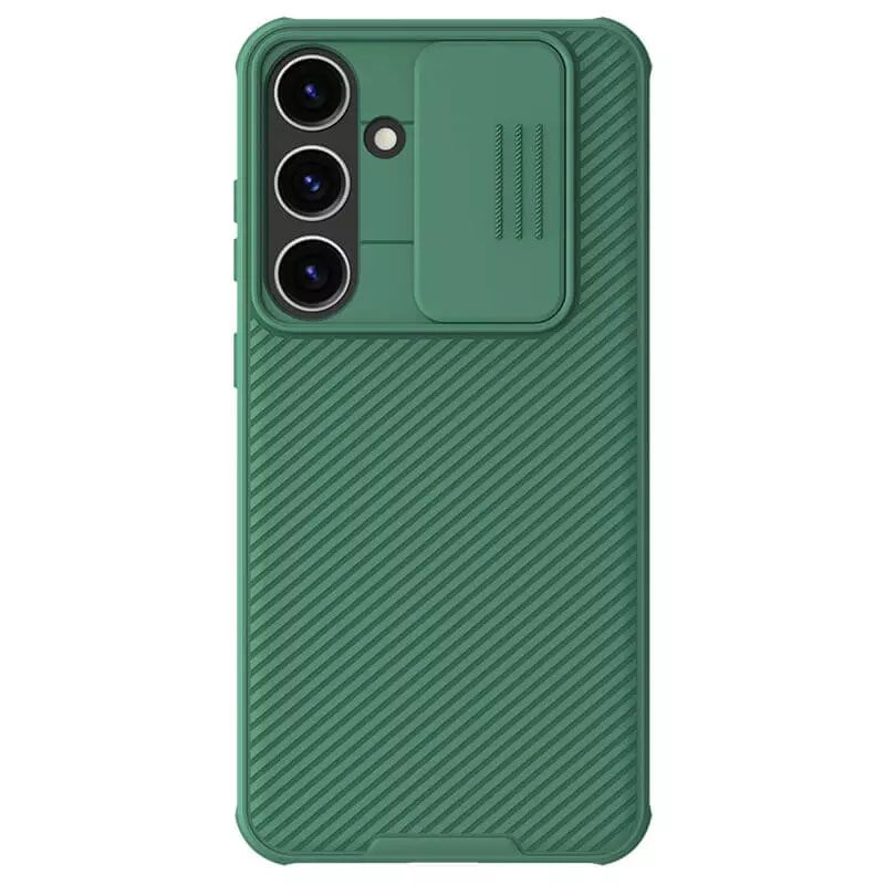 Карбоновая накладка Nillkin CamShield Pro Magnetic для Samsung Galaxy S24+ (Deep Green)