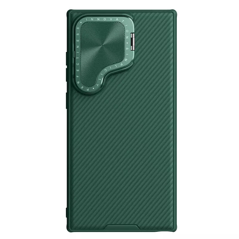 Карбоновая накладка Nillkin Camshield Prop для Samsung Galaxy S24 Ultra (Deep Green)