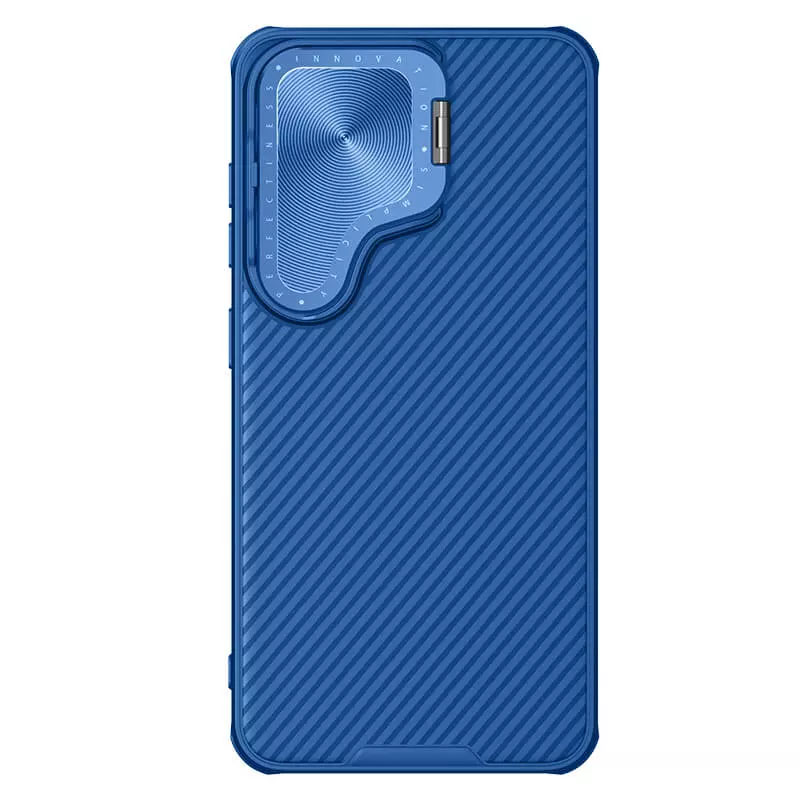Карбоновая накладка Nillkin Camshield Prop для Samsung Galaxy S24+ (Blue)