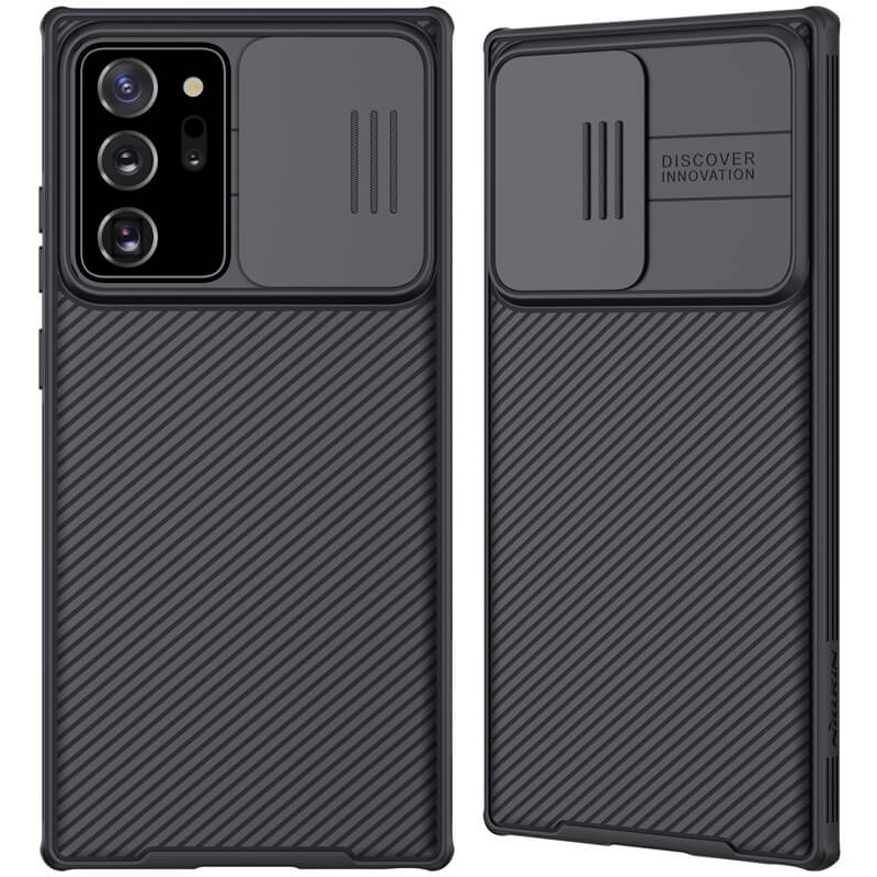 Карбонова накладка Nillkin Camshield (зі шторкою для камери) для Samsung Galaxy Note 20 Ultra (Чорний / Black)