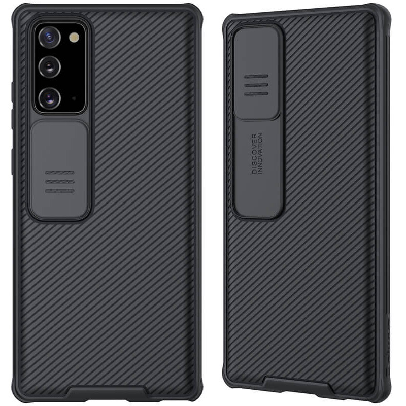 Карбоновая накладка Nillkin Camshield (шторка на камеру) для Samsung Galaxy Note 20 (Черный / Black)