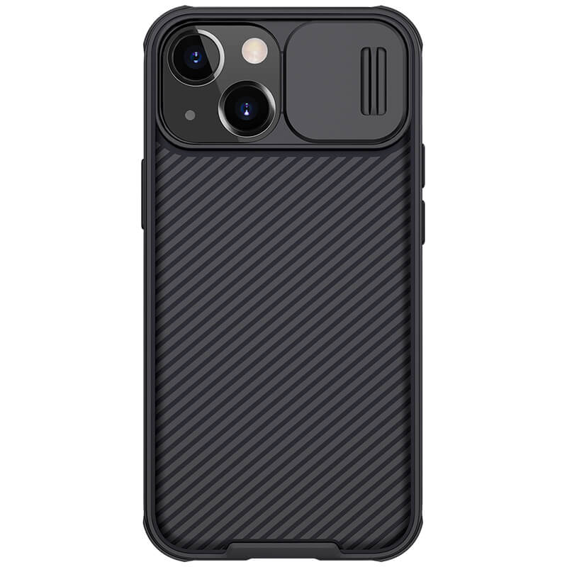 Карбоновая накладка Nillkin Camshield (шторка на камеру) для Apple iPhone 13 mini (5.4") (Черный / Black)