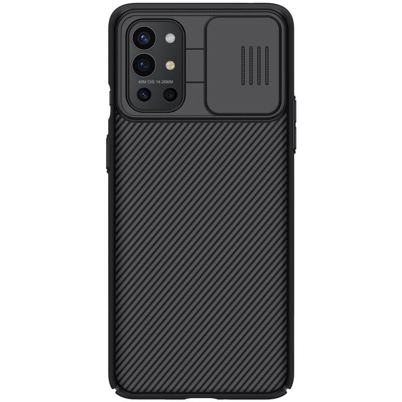 Карбонова накладка Nillkin Camshield (зі шторкою для камери) для OnePlus 9R (Чорний / Black)
