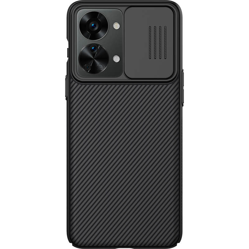 Карбоновая накладка Nillkin Camshield (шторка на камеру) для OnePlus Nord 2T 5G (Черный / Black)