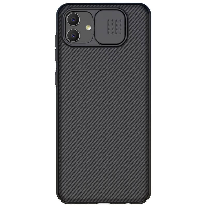 Карбоновая накладка Nillkin Camshield (шторка на камеру) для Samsung Galaxy A04 (Черный / Black)