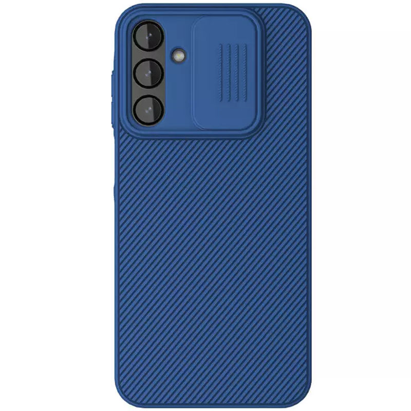 Карбоновая накладка Nillkin Camshield (шторка на камеру) для Samsung Galaxy A15 4G/5G (Синий / Blue)