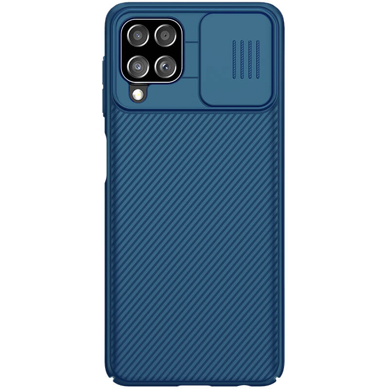 Карбоновая накладка Nillkin Camshield (шторка на камеру) для Samsung Galaxy A22 4G / M32 (Синий / Blue)