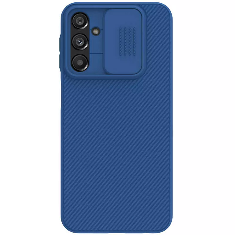 Карбоновая накладка Nillkin Camshield (шторка на камеру) для Samsung Galaxy A24 4G (Синий / Blue)