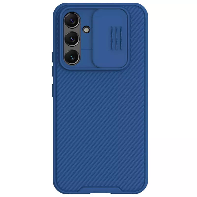 Карбоновая накладка Nillkin Camshield (шторка на камеру) для Samsung Galaxy A54 5G (Синий / Blue)