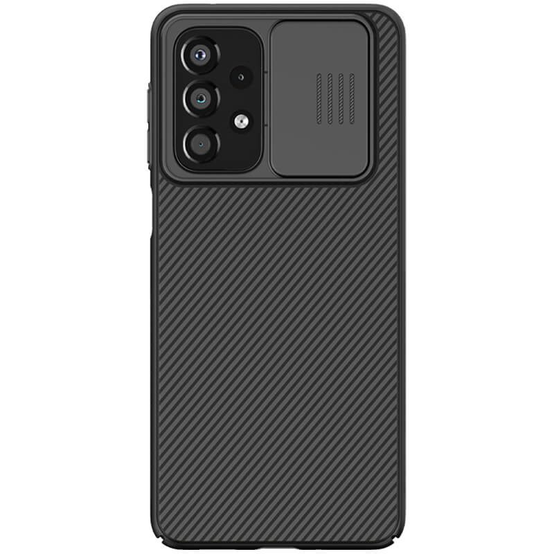 Фото Карбоновая накладка Nillkin Camshield (шторка на камеру) для Samsung Galaxy A73 5G Черный / Black на onecase.com.ua