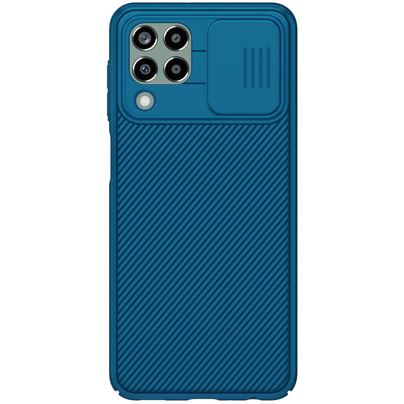 Карбонова накладка Nillkin Camshield (зі шторкою для камери) для Samsung Galaxy M33 5G (Синій / Blue)