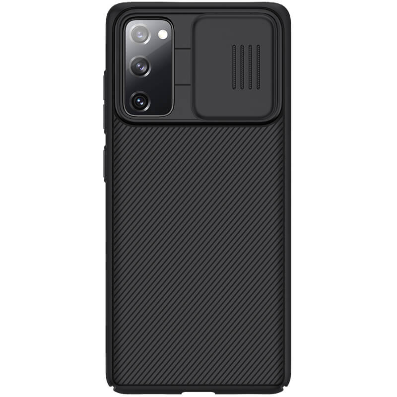 Карбоновая накладка Nillkin Camshield (шторка на камеру) для Samsung Galaxy S20 FE (Черный / Black)