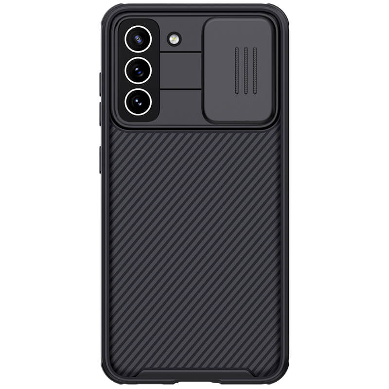 Карбонова накладка Nillkin Camshield (зі шторкою для камери) для Samsung Galaxy S21 FE (Чорний / Black)