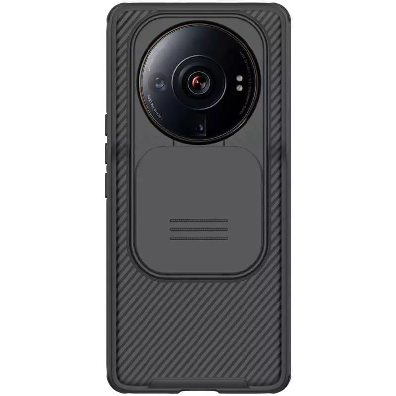 Карбоновая накладка Nillkin Camshield (шторка на камеру) для Xiaomi 12S Ultra (Черный / Black)