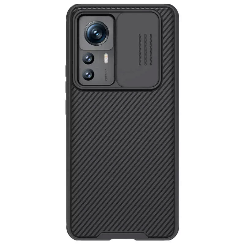 Карбоновая накладка Nillkin Camshield (шторка на камеру) для Xiaomi 12T Pro (Черный / Black)