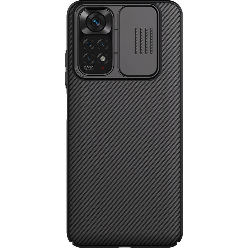 Карбоновая накладка Nillkin Camshield (шторка на камеру) для Xiaomi Redmi Note 11S (Черный / Black)