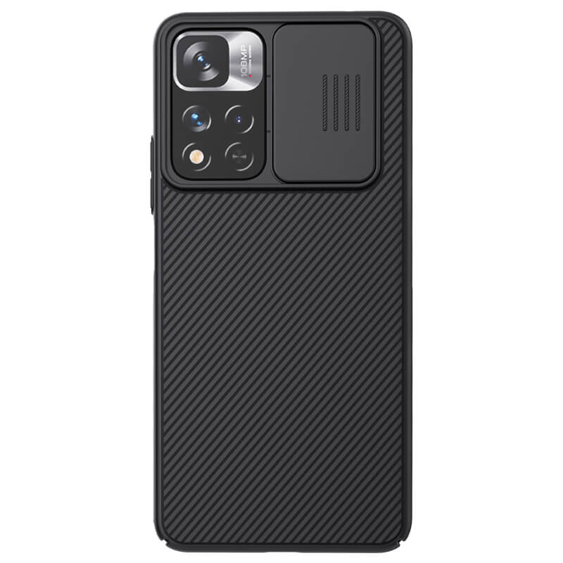 Карбоновая накладка Nillkin Camshield (шторка на камеру) для Xiaomi Redmi Note 11 Pro 4G/5G/12 Pro 4 (Черный / Black)