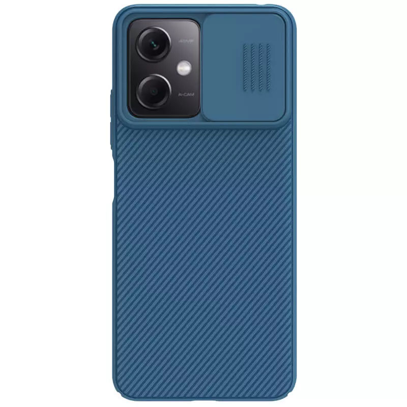 Карбоновая накладка Nillkin Camshield (шторка на камеру) для Xiaomi Redmi Note 11 (Global) (Синий / Blue)