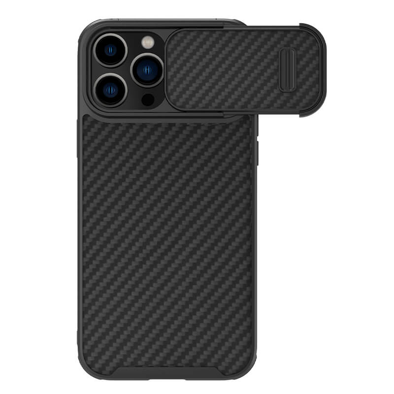 Карбоновая накладка Nillkin Synthetic Fiber S для Apple iPhone 13 Pro Max (6.7") (Black)