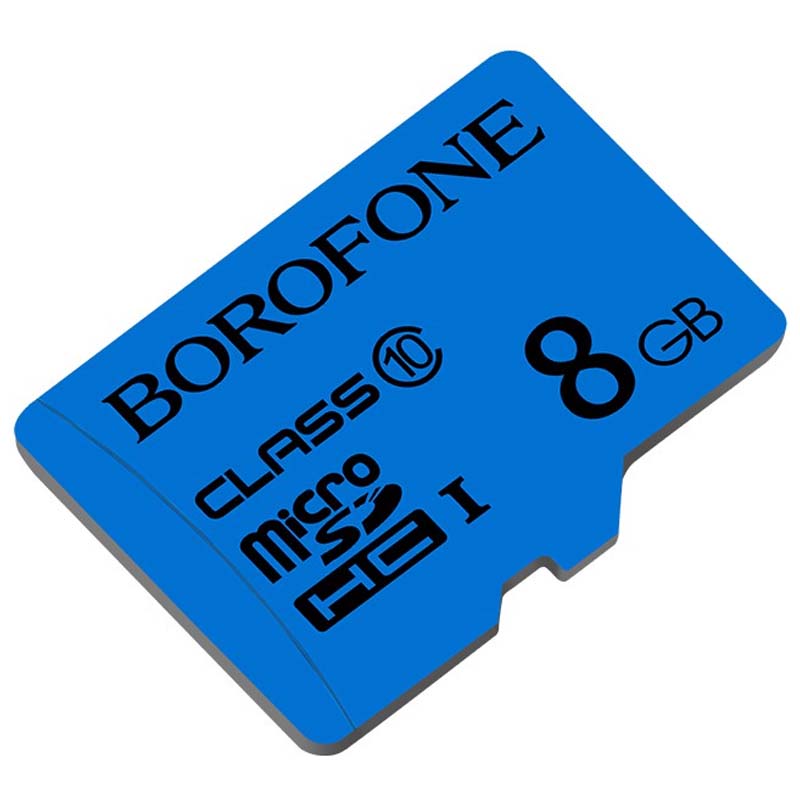 Карта памяти Borofone microSDHC 8GB TF high speed Card Class 10 (Синий)