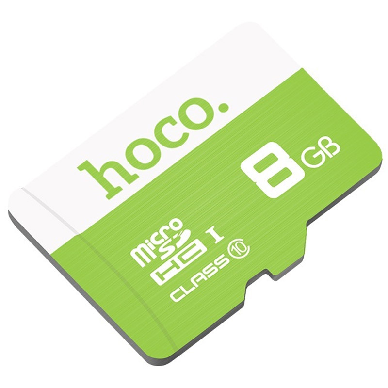 Карта памяти Hoco microSDHC 8GB TF high speed Card Class 10 (Салатовый)