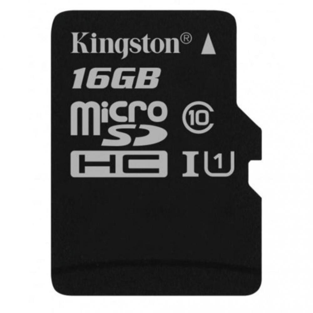 ٩(͡๏̯͡๏)۶ ЗДЕСЬ Карта памяти Kingston microSDHC 16 GB Card Class 10(Черный)