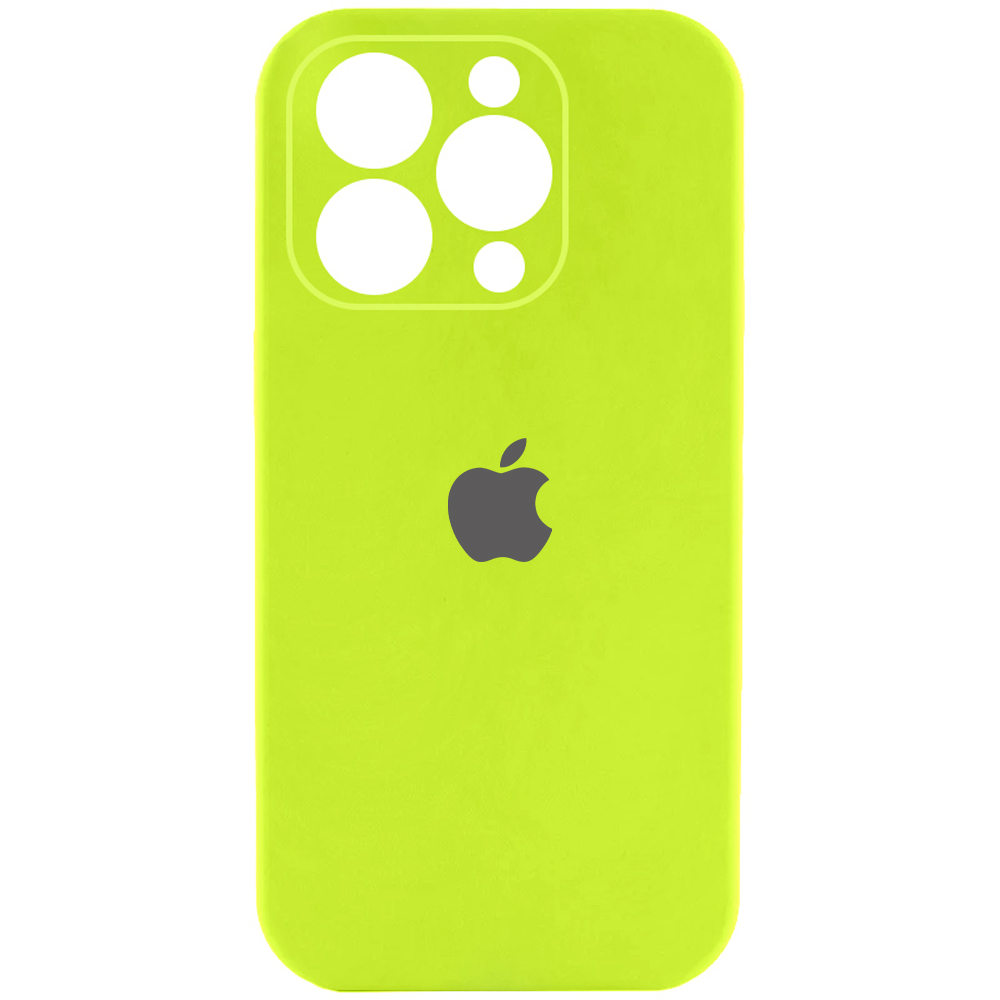 Чохол Silicone Case Full Camera Protective (АА) для Apple iPhone 14 Pro Max (6.7") (Кислотно-зелений / Acid Green)