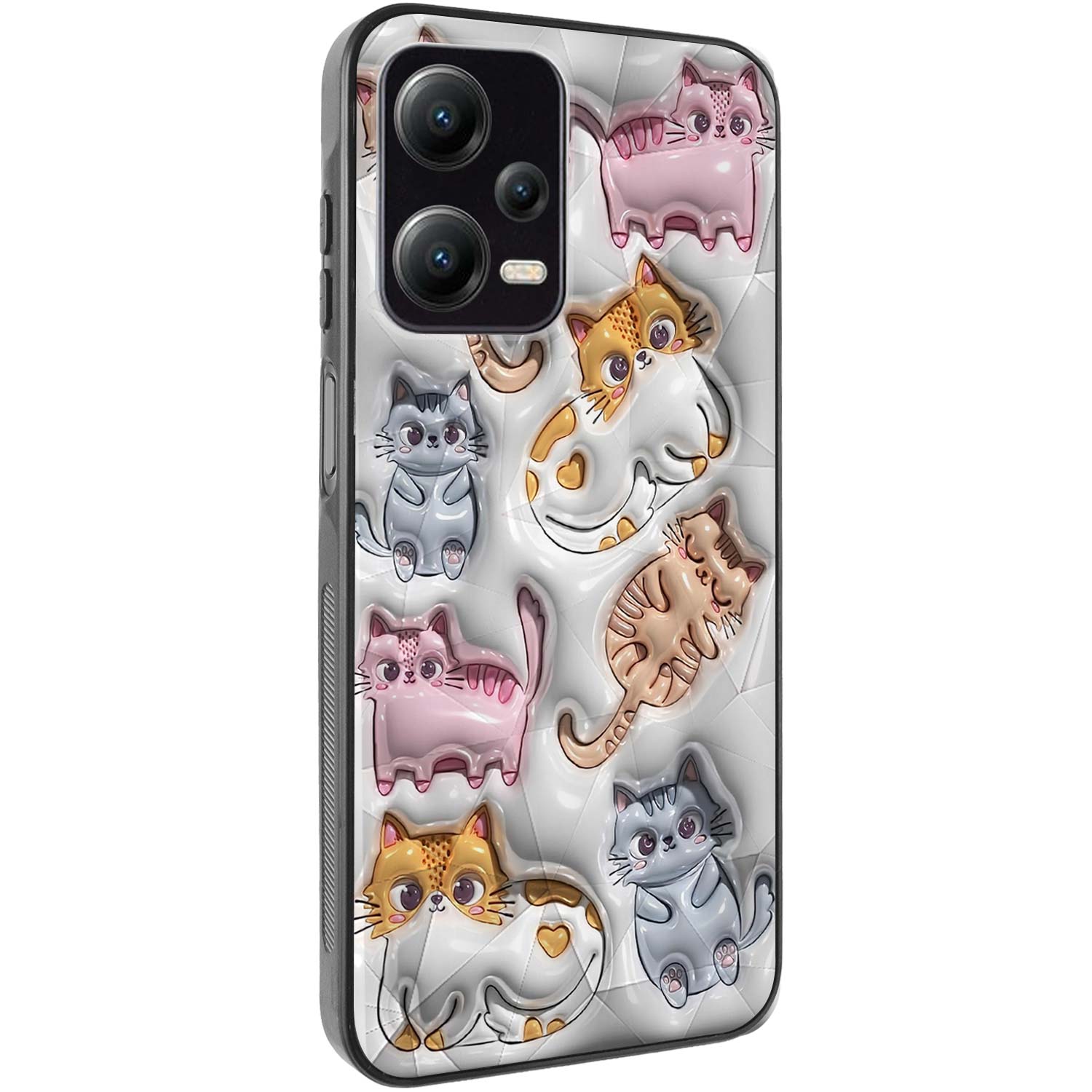 TPU+PC чехол Prisma Fluffie для Xiaomi Poco X5 5G / Note 12 5G (Kittens)