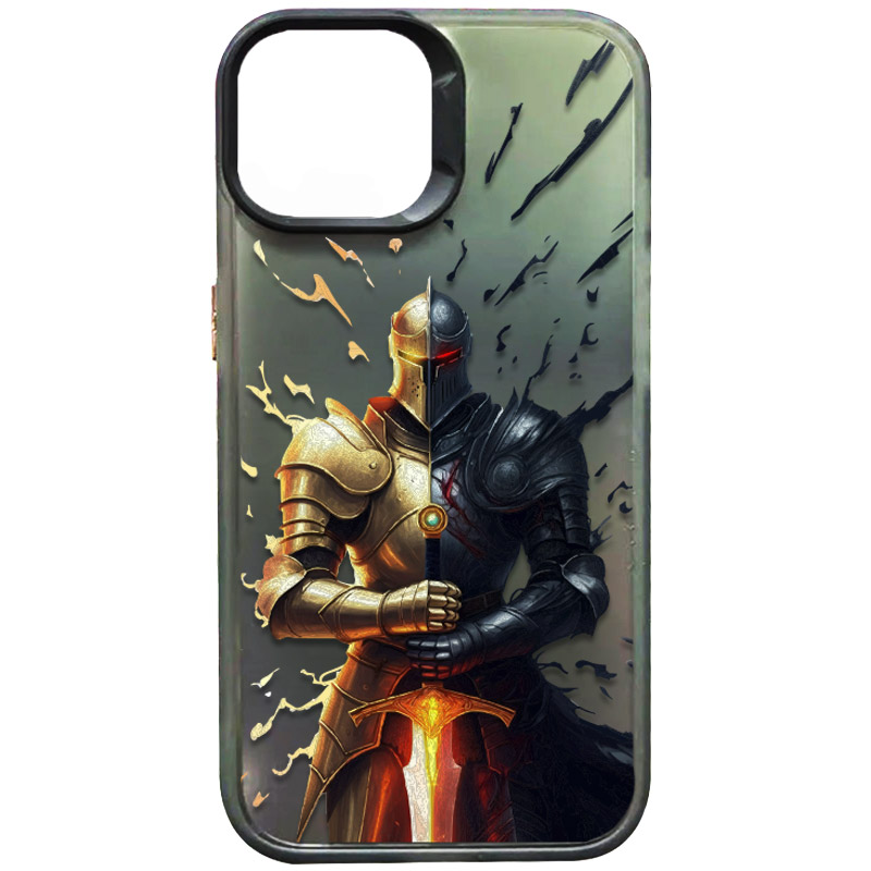 TPU+PC чехол TakiTaki Fantasy magic glow для Apple iPhone 13 Pro (6.1") (Knight - Black)