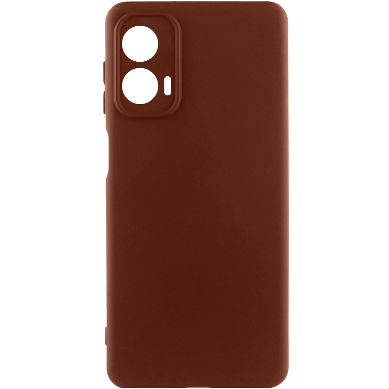 Чехол Silicone Cover Lakshmi Full Camera (AA) для Motorola Moto G24 (Коричневый / Brown)