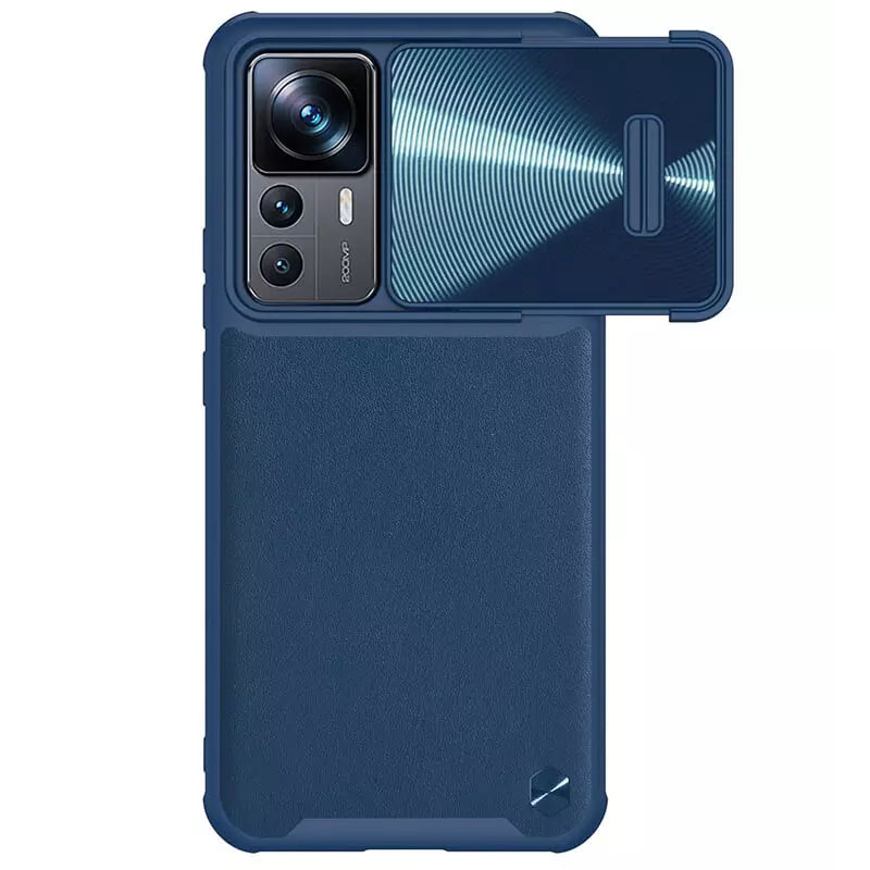 Кожаная накладка Nillkin Camshield Leather S (шторка на камеру) для Xiaomi 12T Pro (Blue)