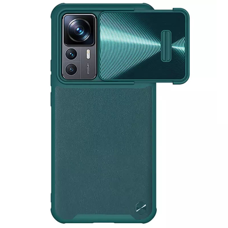 Кожаная накладка Nillkin Camshield Leather S (шторка на камеру) для Xiaomi 12T Pro (Green)