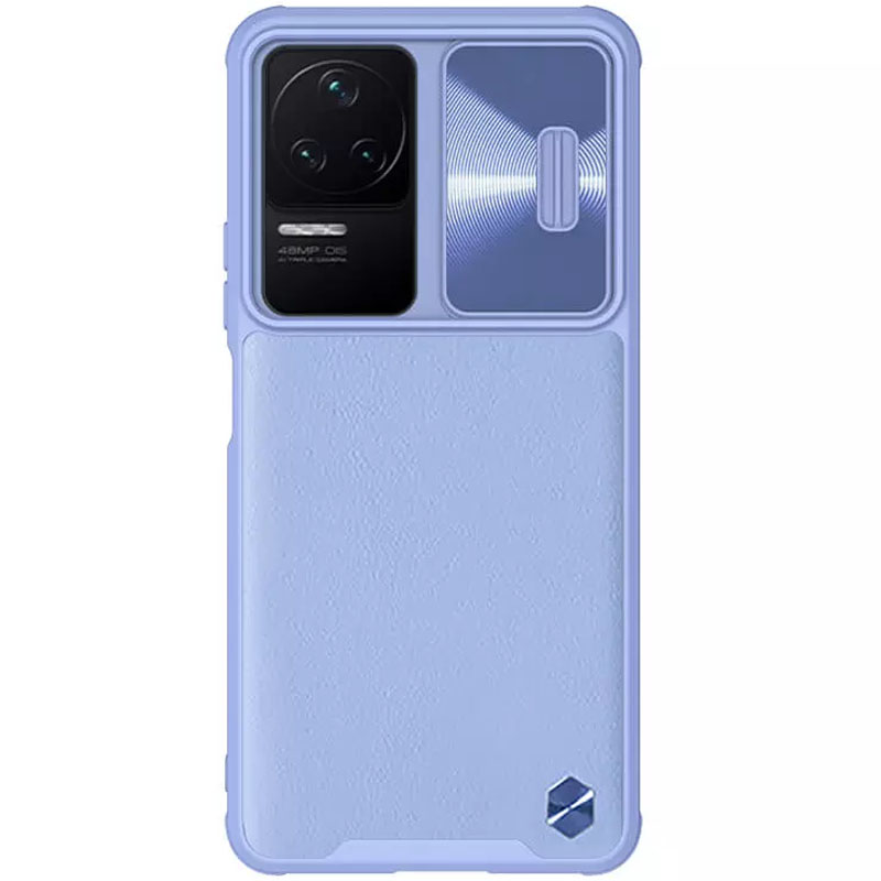 Кожаная накладка Nillkin Camshield Leather (шторка на камеру) для Xiaomi Redmi K40S / Poco F4 5G (Сиреневый / Purple)