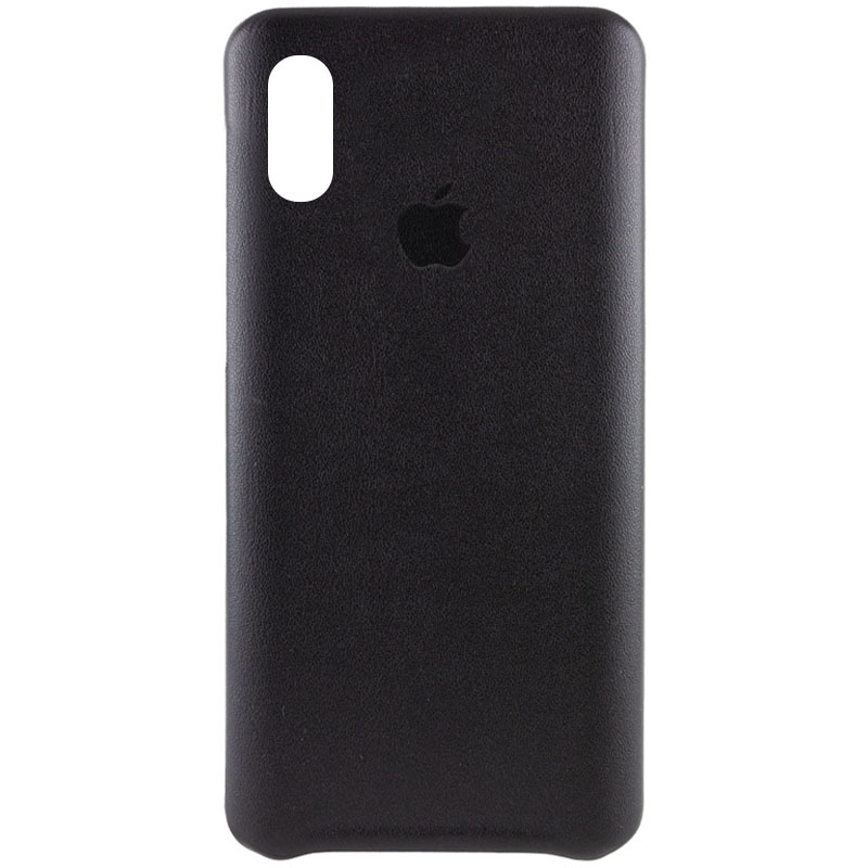 Кожаный чехол AHIMSA PU Leather Case Logo (A) для Apple iPhone XS Max (6.5") (Черный)