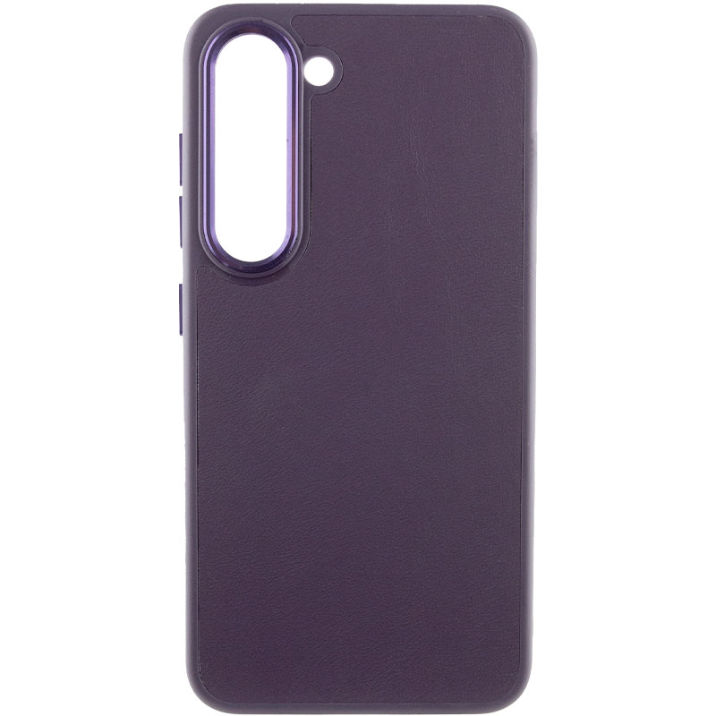 Кожаный чехол Bonbon Leather Metal Style для Samsung Galaxy S22+ (Фиолетовый / Dark Purple)