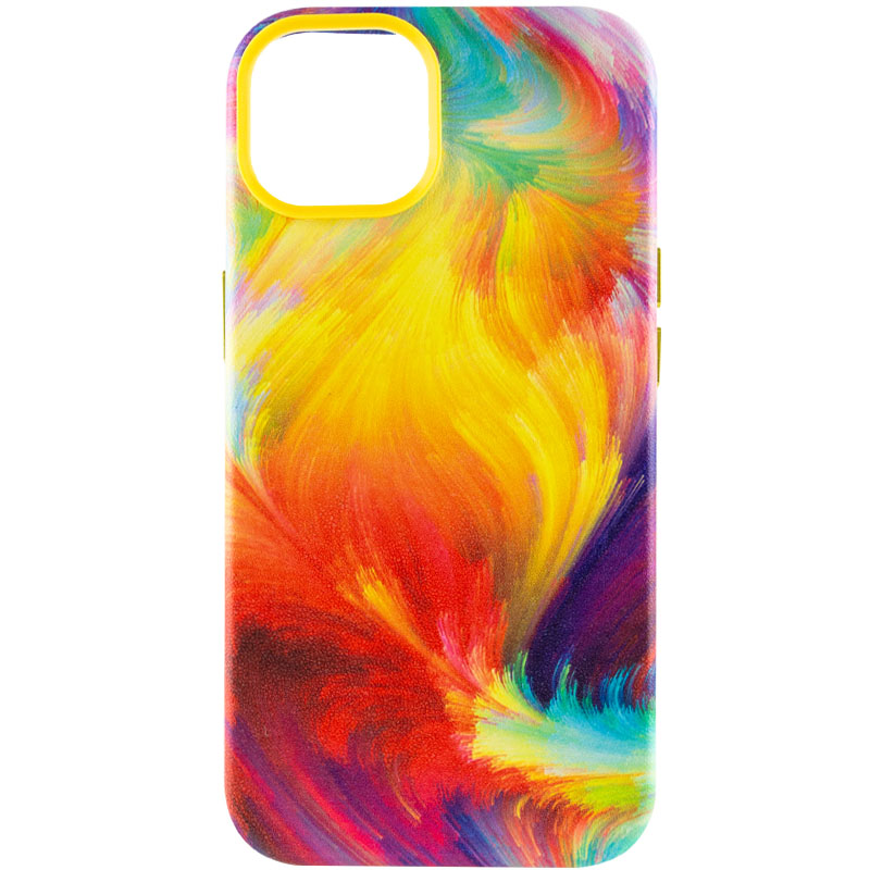 Шкіряний чохол Colour Splash для Apple iPhone 11 Pro Max (6.5") (Yellow / Red)