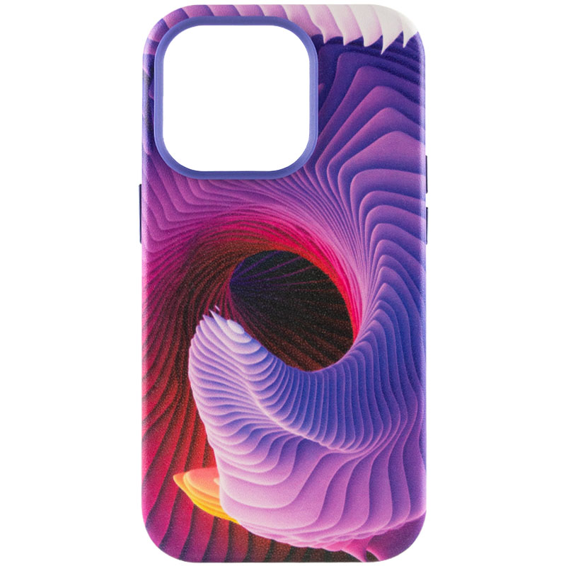 Шкіряний чохол Colour Splash для Apple iPhone 14 Pro (6.1") (Purple / Pink)