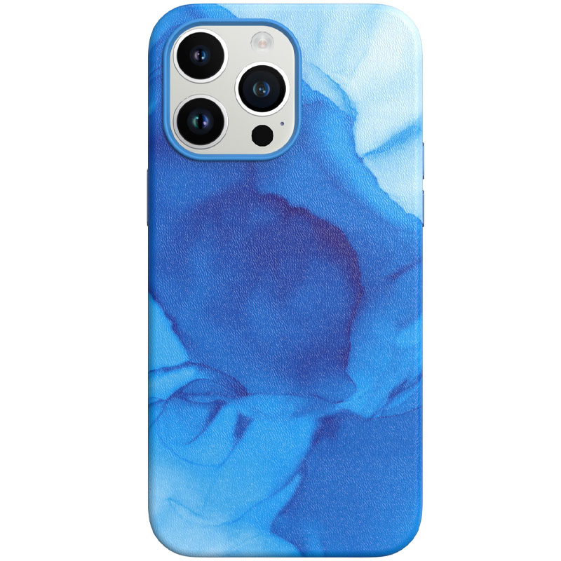 Кожаный чехол Figura Series Case with MagSafe для Apple iPhone 12 Pro Max (6.7") (Blue)